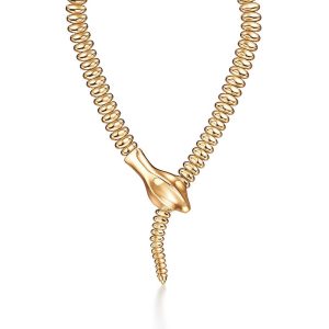 Tiffany & Co. Snake Necklace sarı qızıl boyunbağı. dubaydan.shop